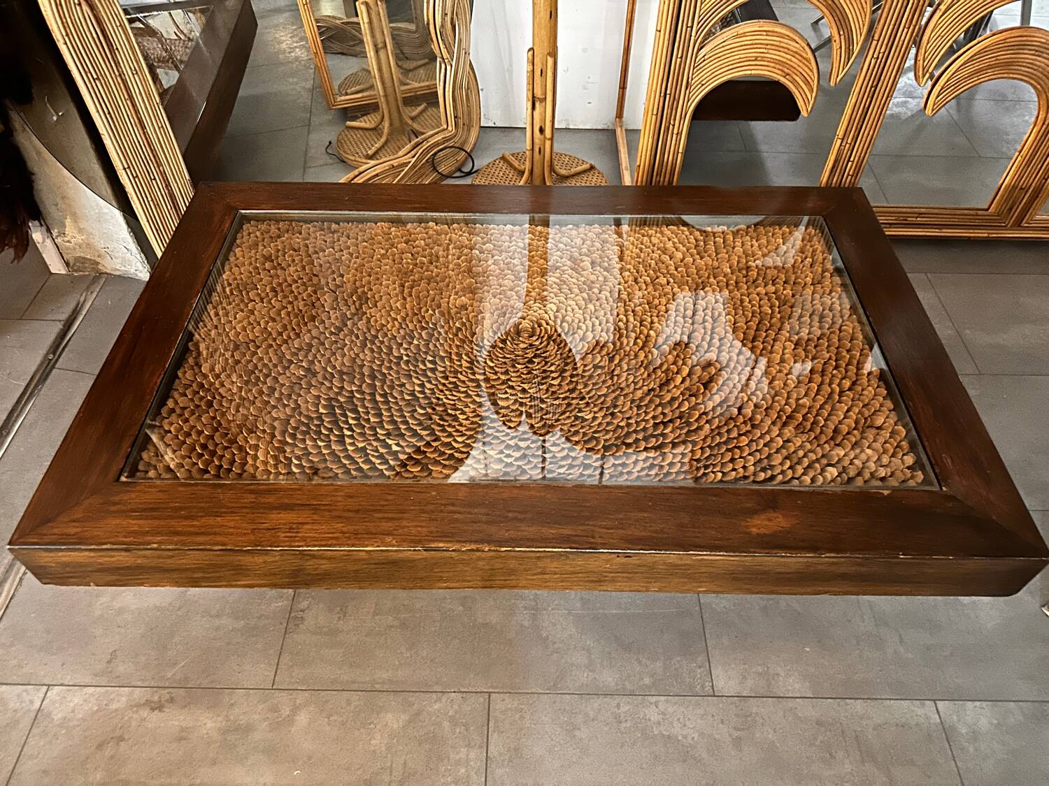 Vintage pine scale coffee table