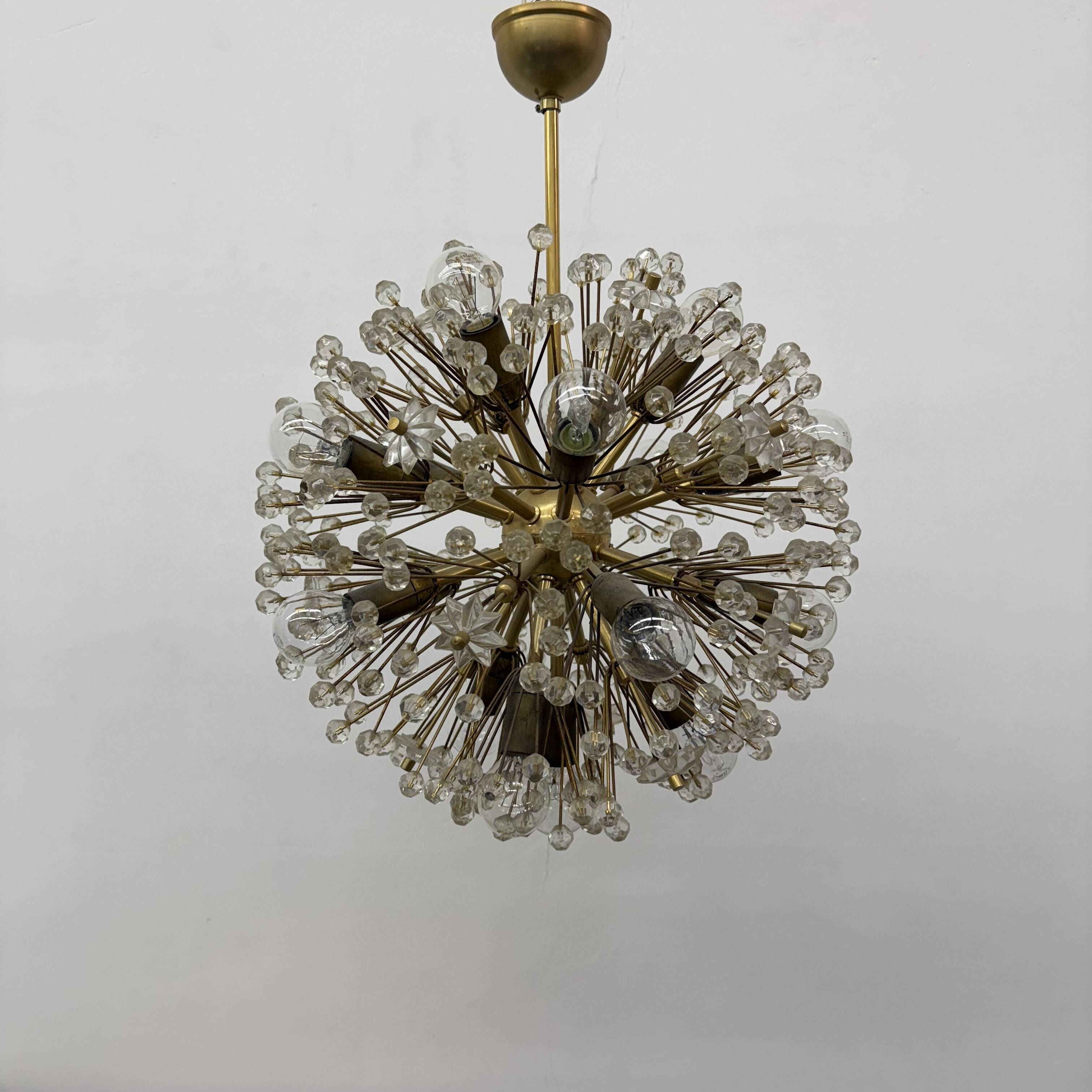 Starburst Brass Chandelier by Emil Stejnar, Austria 1960s