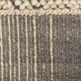 4x7 Kilim Contemporary Gray Beige Kilim Rug, 130x212Cm