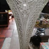 Tulip vase glass and metal