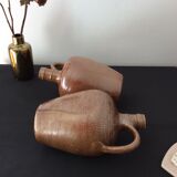 Set of 2 vintage glazed stoneware jugs