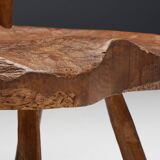 Folk Art Wabi Sabi Chair, France, 19th Century