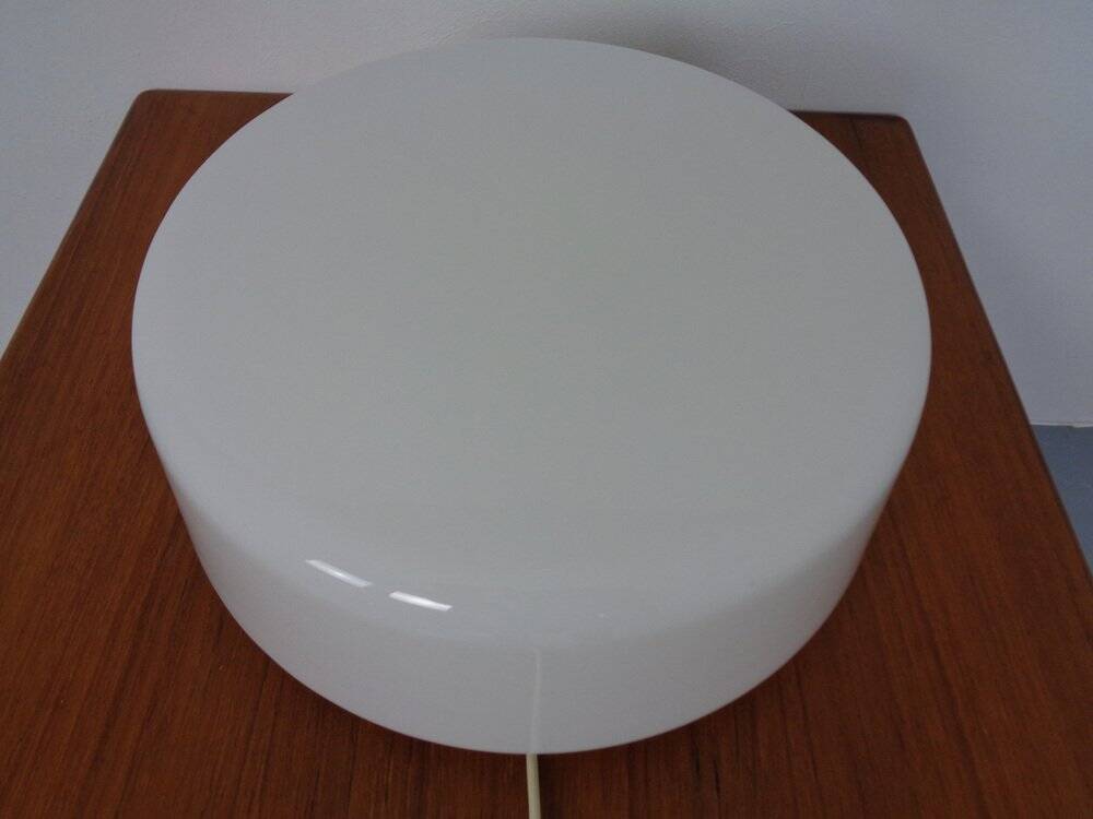 Large Bauhaus Opal Glass Ceiling Lamp by Zeiss Ikon, 1930s