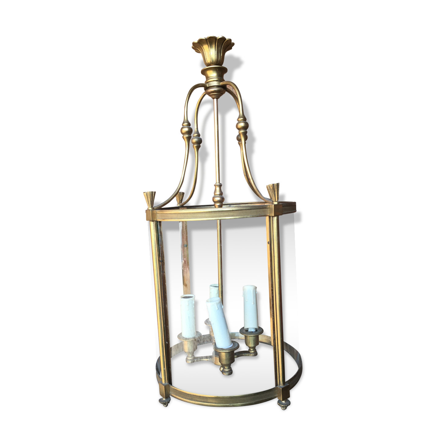 Golden bronze round lantern