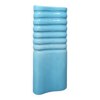 vase bleu en céramique de Laveno des années 1960. Fabriqué en Italie
