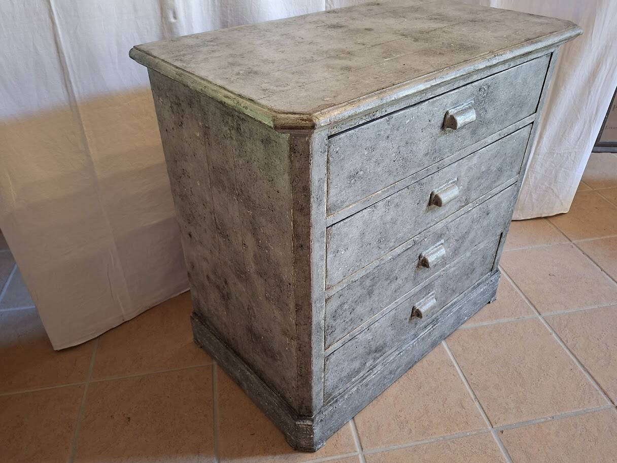 Antique chest of drawers with antique patina