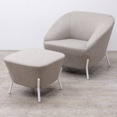 Milani Nuvola armchair + footstool