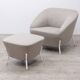 Milani Nuvola armchair + footstool