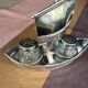 RARE silver-plated salt and pepper shaker set by Cristofle, Gallia collection