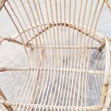 Rattan armchairs and table