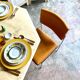 Chair in chromed metal and ochre skaï 1970s