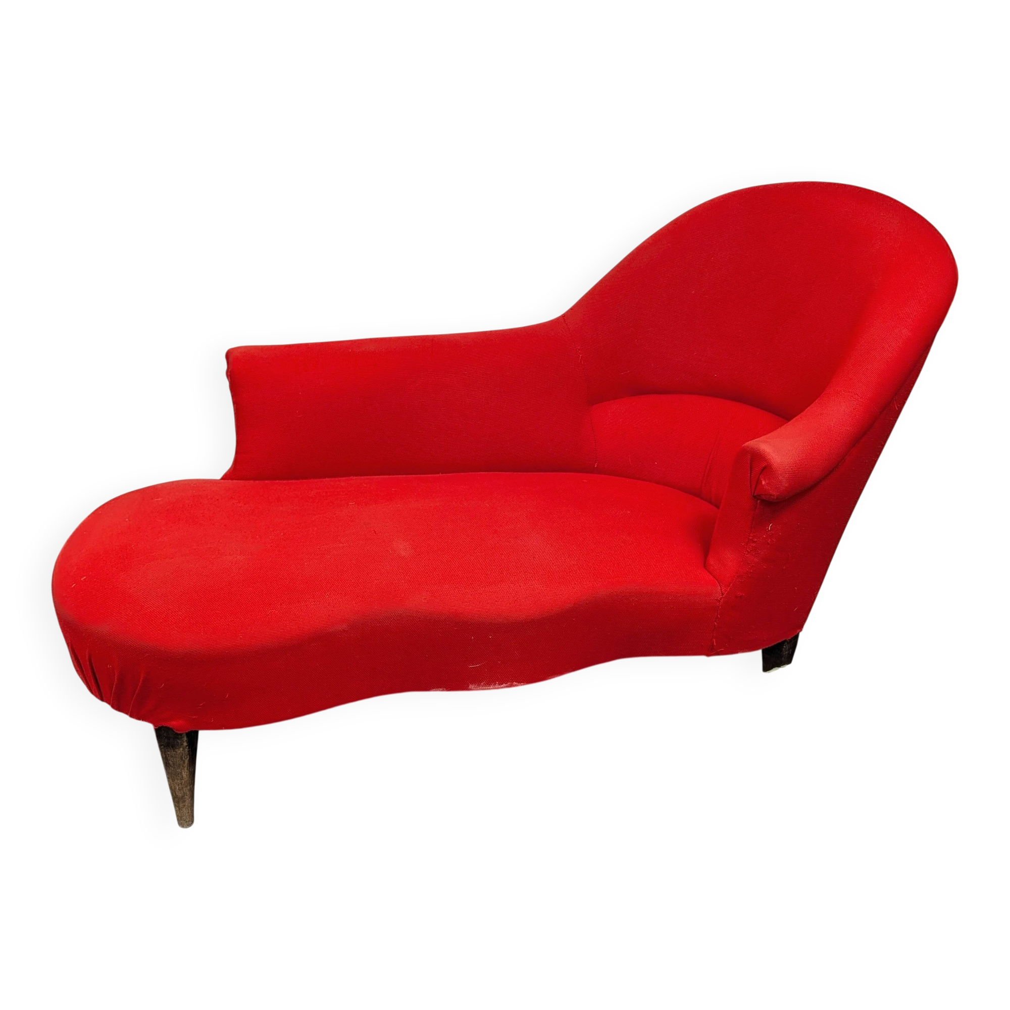 Old poppy red meridian sofa
