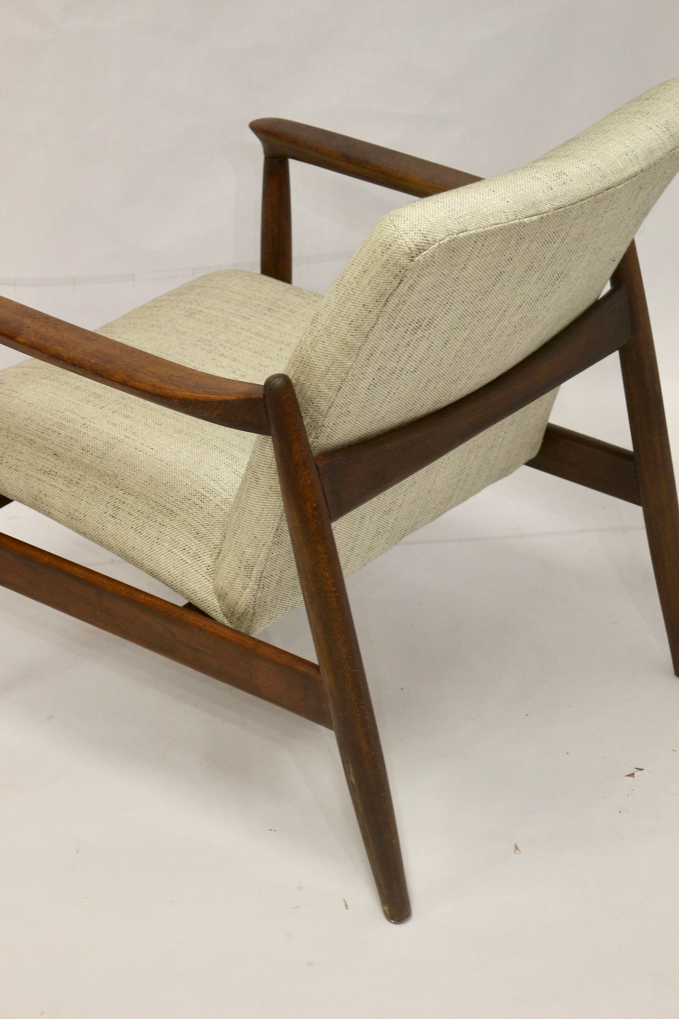 Armchair GFM-142 by Edmund Homa 1960s beige fabric.