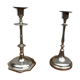 Set of 2 vintage silver candle holders