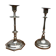 Set of 2 vintage silver candle holders