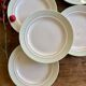 Set of 8 vintage mint and gold dessert plates Saint Amand