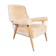 Armchair beech velvet design 1950s vintage