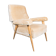 Armchair beech velvet design 1950s vintage
