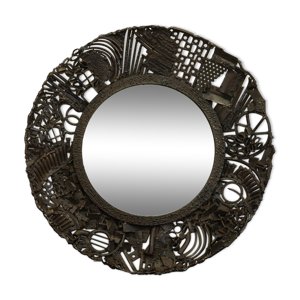 Miroir brutaliste en - 1950
