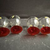 4 Enameled Alcohol Glasses – Art Deco