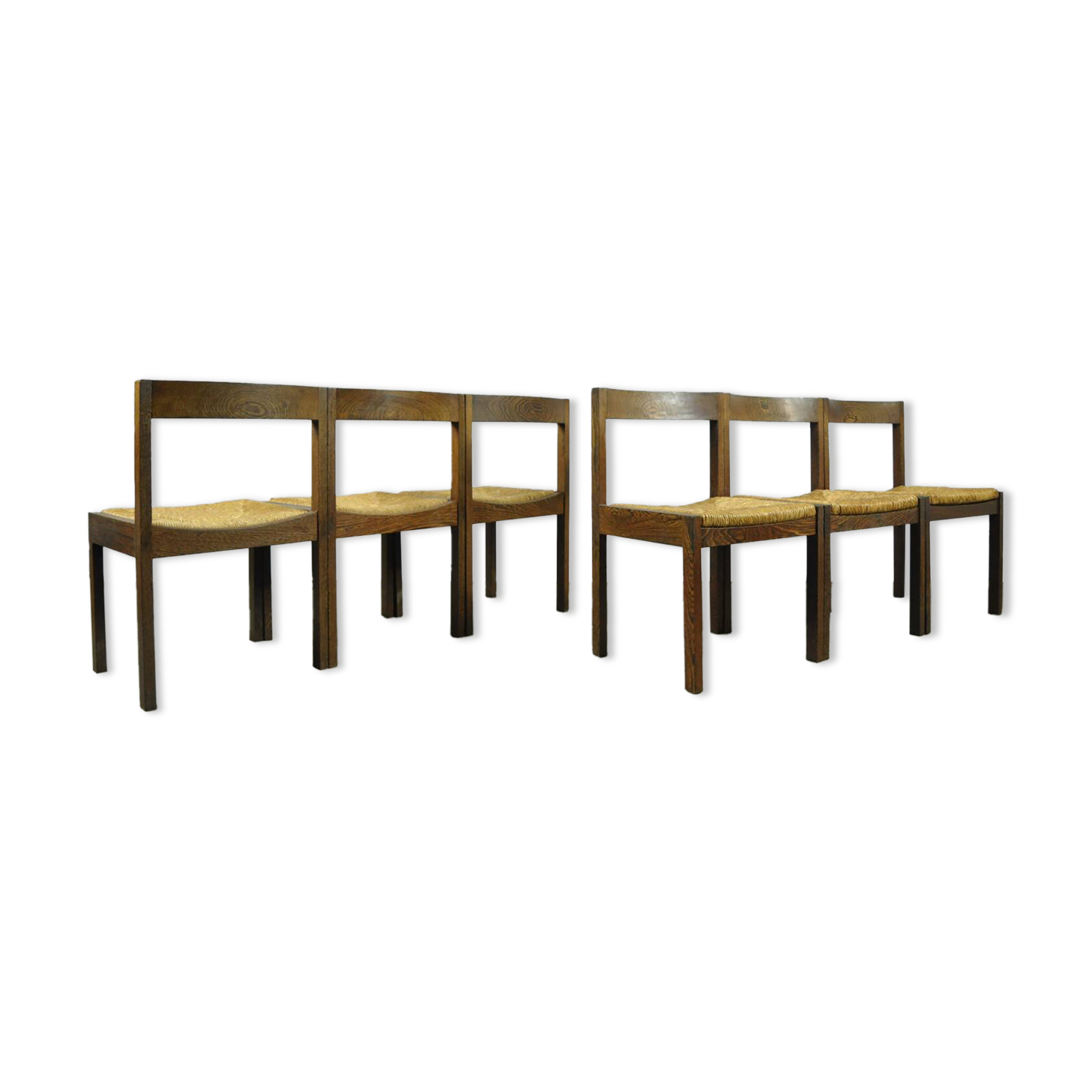Vintage WENGE dining chairs in modern minimalist style, 1960s