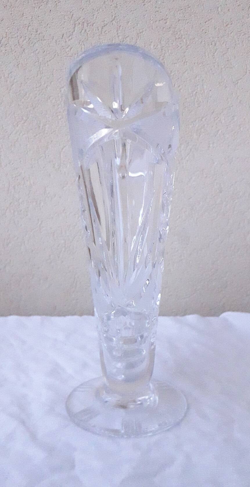 Cut crystal vase