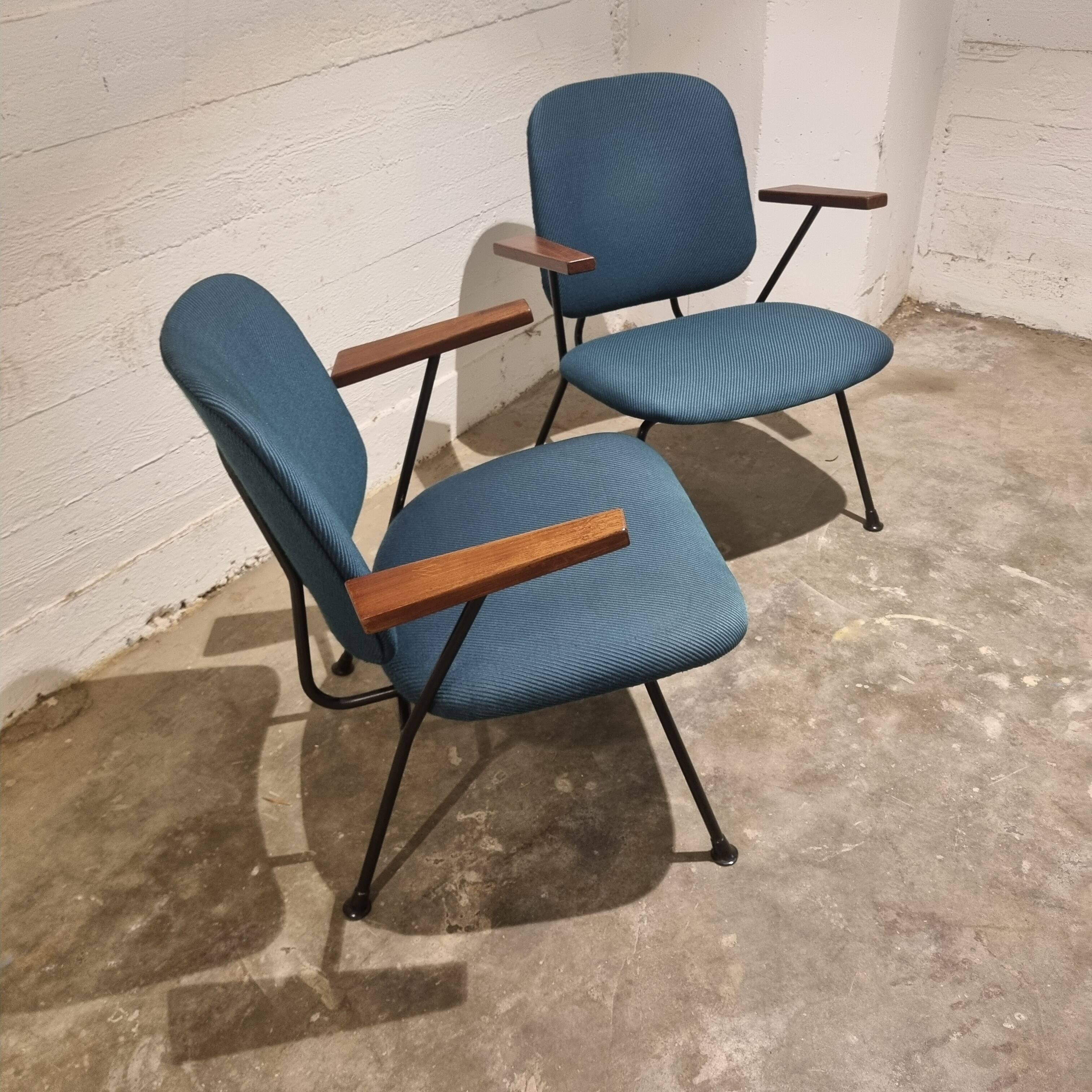 Pair of Armchairs by Gijs van der Sluis for van Der Sluis Steel Furniture
