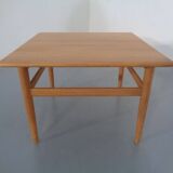 Danish Oak Sofa Table by Niels Bach, 1960s