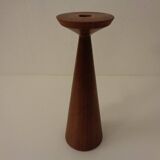 Large teak candleholder from Anri Form, Italy, 1960s.