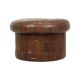 Ottoman design champignon avec espace de rangement De Sede en cuir marron 57 cm