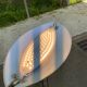 Dunakeszi vintage double floor lamp in chrome steel with reading light