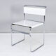 Set of Four Modern Italian White Leather Libellula Chairs by Giovanni Carini 70s