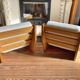 Vintage pair of pine armchairs by René Martin, cabinetmaker Perriand, 1950s.