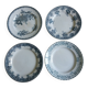 Lot 4 mismatched flat plates Terre de fer
