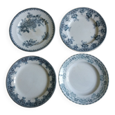 Lot 4 mismatched flat plates Terre de fer