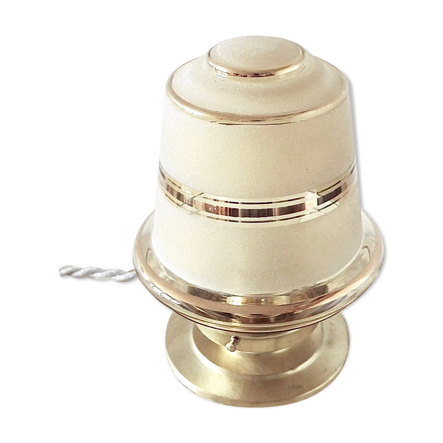 Frosted glass table lamp