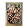 Wooden bas-relief, carved bunch of grapes