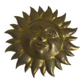 Soleil à suspendre en métal doré