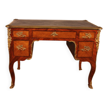 Small Double-Sided Writing Desk in Rosewood in Louis XV style from the 19th century.