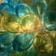 “Cluster” table lamp in blown glass from Syria