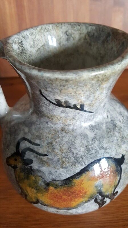 Vintage ceramic vase rock decoration