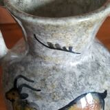 Vintage ceramic vase rock decoration