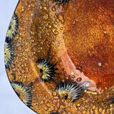 Vintage 1960-1970 Orange Psychedelic Bowl Empty Pocket from Limoges Enamels
