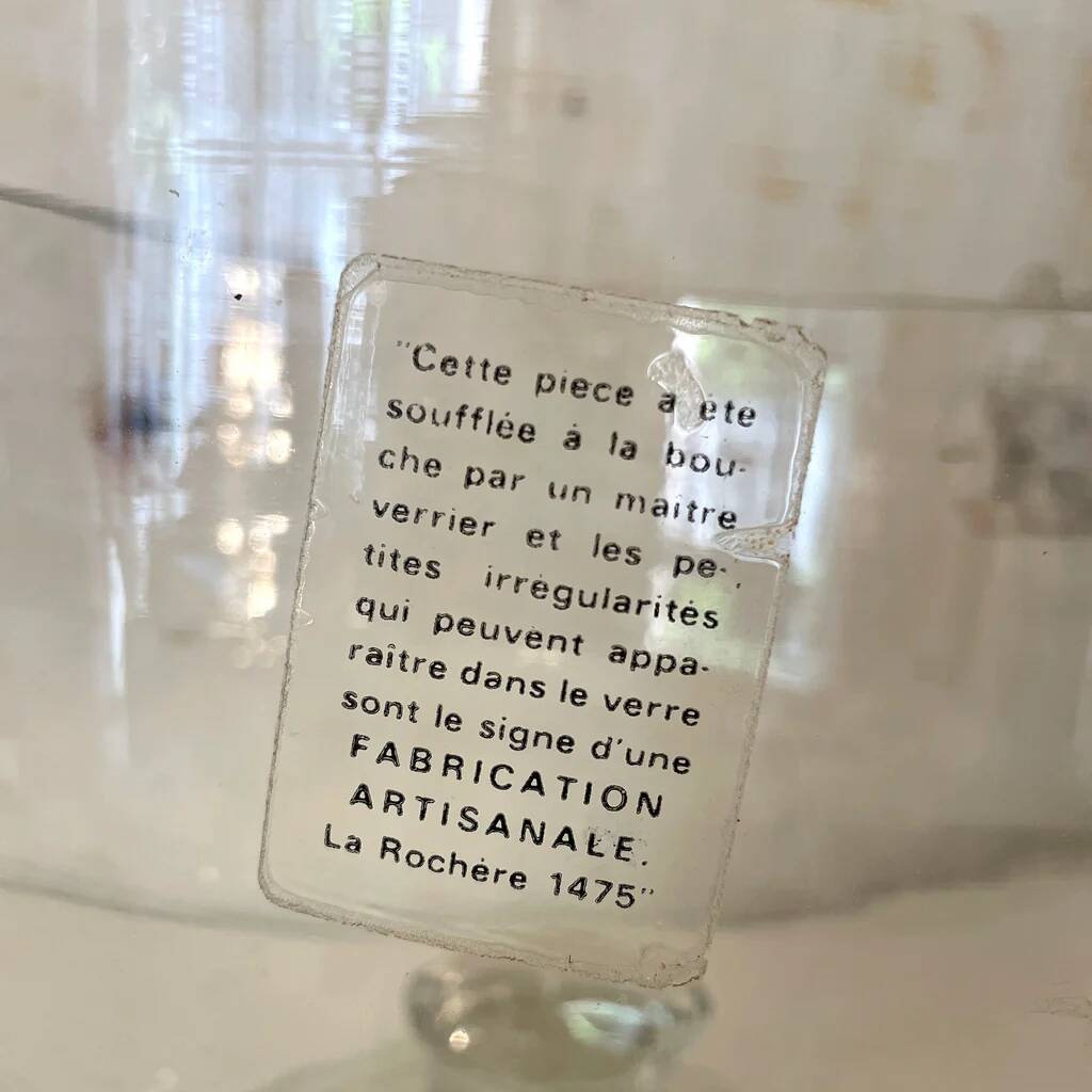 Large blown glass bowl from La Rochère