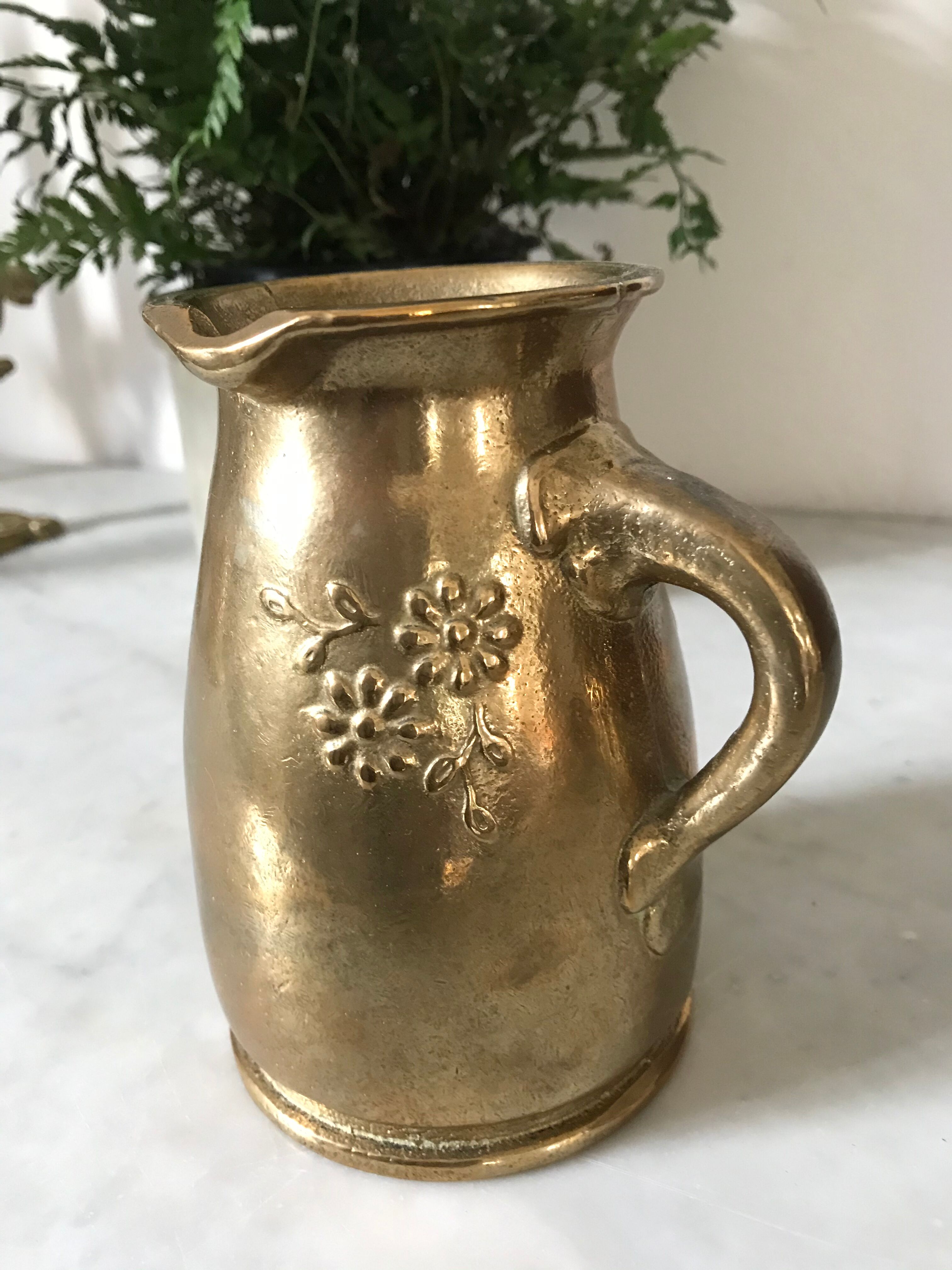 Gilde Handwerk solid brass vase