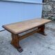 Table basse de ferme rustique chêne type monastère 1950