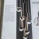 Raak Amsterdam - B 1015 - suspended lamp 'bullet' - aluminium - crystal - 1960s