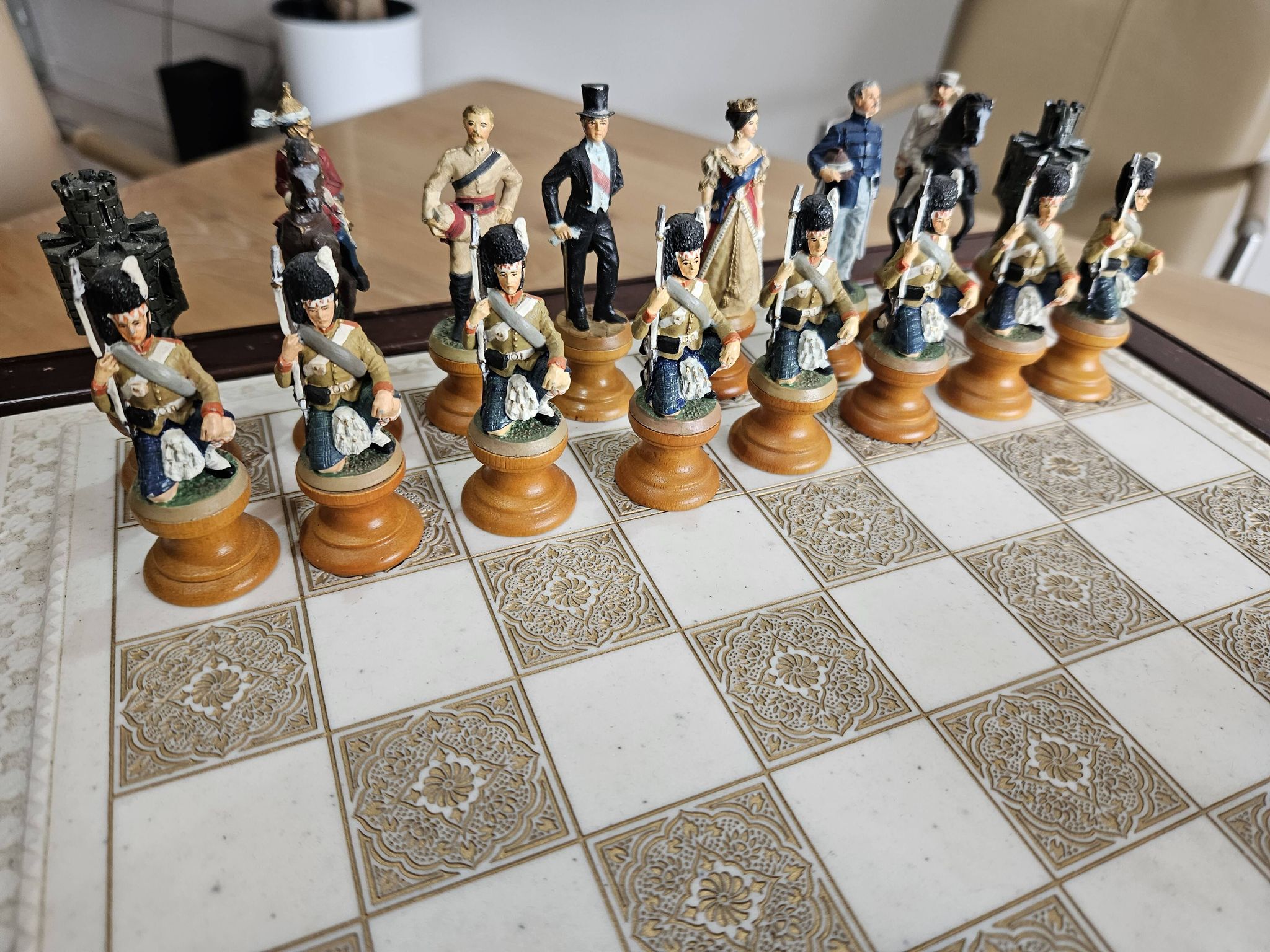Franklin Mint Raj Collectible Chess Sets, 1970s.