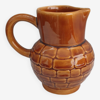 Old Sarreguemines ceramic pitcher