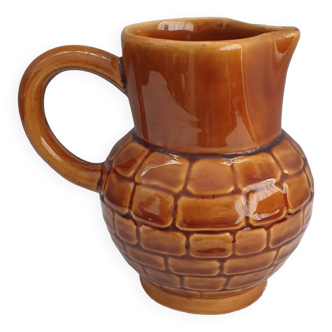 Old Sarreguemines ceramic pitcher